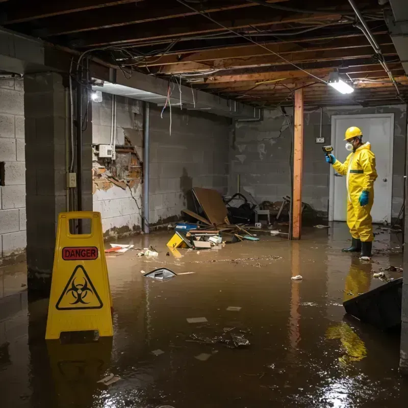 Flooded Basement Electrical Hazard in City of Saint Louis, MO Property